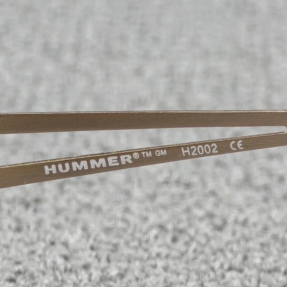 Hummer H2002 Sunglasses Women Gold Carat Y2K Rectangle Metal Frames 61-12-140